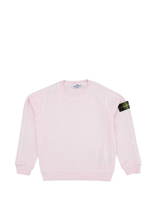 Felpa bambino Stone Island rosa con cappuccio STONE ISLAND KIDS | 6100012S0060V0180